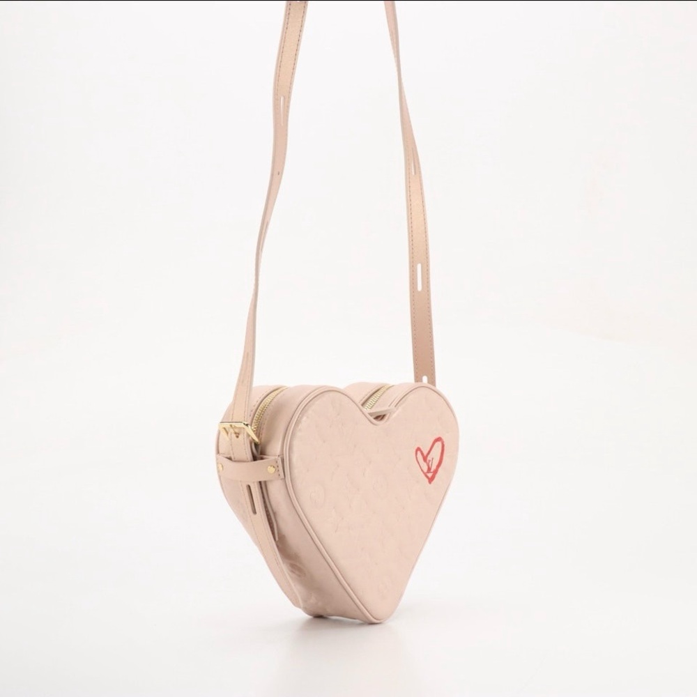 Louis Vuitton Fall in Love Sac Coeur Crossbody - Pink Empreinte Leather - Heart - Picture 6 of 9